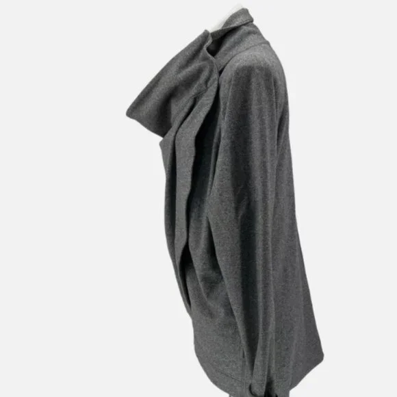 Lululemon That's A Wrap Gray Cowl Neck Long Sleeve Cardigan Sweater Cozy size 12 - Picture 4 of 7